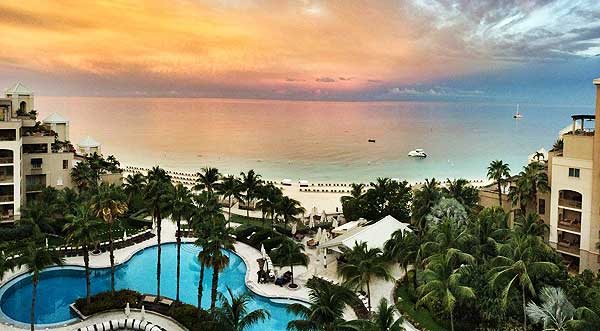 Cayman sunset at the Ritz.